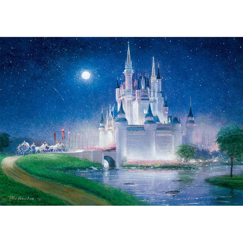 新款印花正品dmc十字绣套件卧室儿童房卡通动漫迪士尼灰姑娘城堡