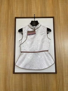 精品蒙古族服装女民族风马甲纯手工蒙古坎肩蒙古生活装日常装