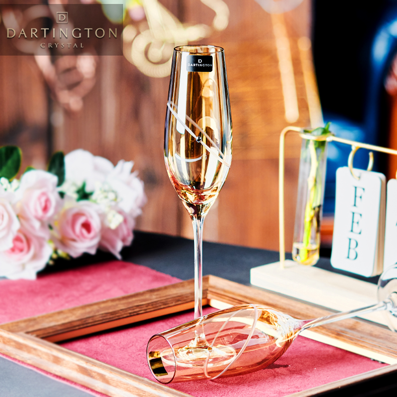 英国DARTINGTON施华洛世奇进口无铅水晶玻璃香槟杯家用轻奢创意