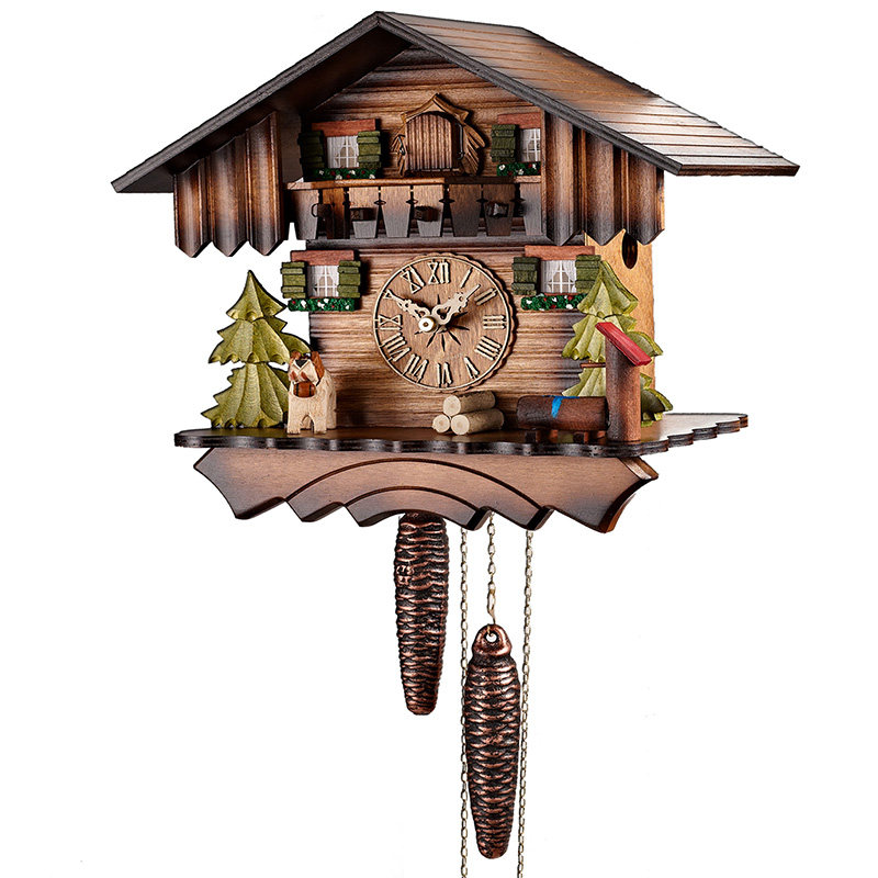 欧式田园德国赫卡斯hekas布谷鸟钟咕咕钟木屋客厅挂钟3622/ex包邮