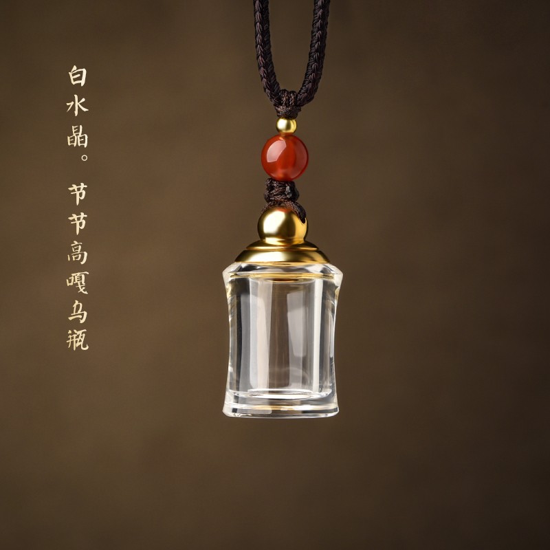 可打开嘎乌瓶吊坠白水晶竹节瓶挂件密封小空瓶舍利子瓶项链嘎乌盒在类目 饰品/流行首饰/时尚饰品新, 半宝晶石, 水晶, 颈饰中 - 来自Buy2taobao.com提供专业的淘宝代购服务