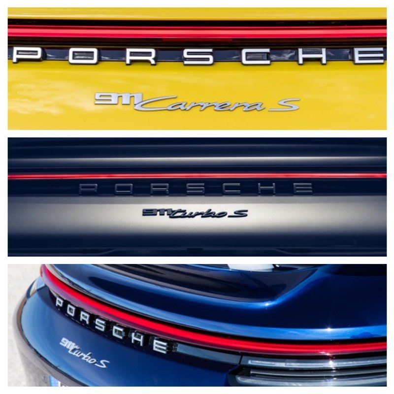 专用于新款保时捷车标911原厂尾标 992 turbo s carrera 4s字标