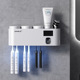 牙刷刷牙电动壁挂式杀菌智能紫外线消毒器置物架杯免插电