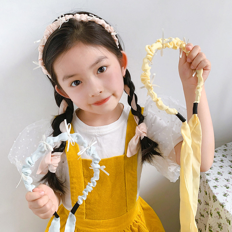 布艺发箍儿童女飘带编发压发发捆头箍2022新款小学生韩国发卡夏天