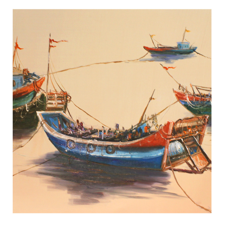 【学院艺术】华中科技 彭璟 《船》油画 青年艺术家 - 拍卖