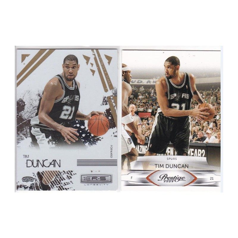 nba球星卡 蒂姆邓肯 panini 2009 退役纪念 prestige马刺