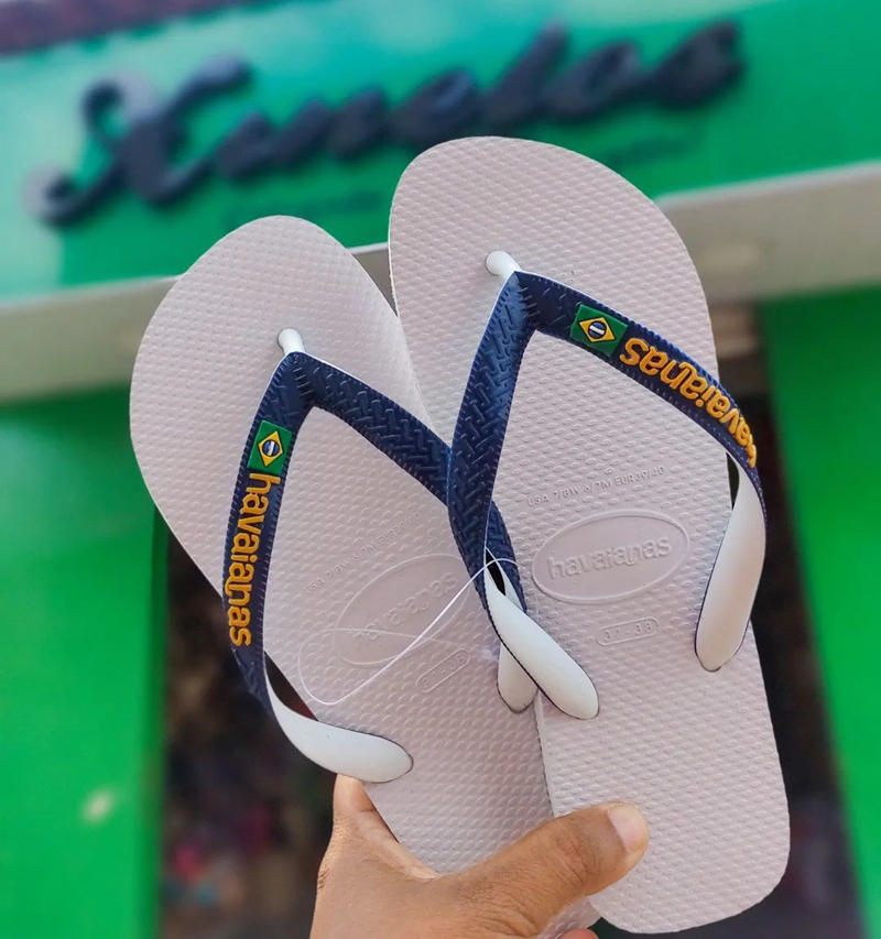 哈瓦那Havaianas 人字拖巴西Logo正品新款夹脚拖鞋男夏季沙滩凉拖