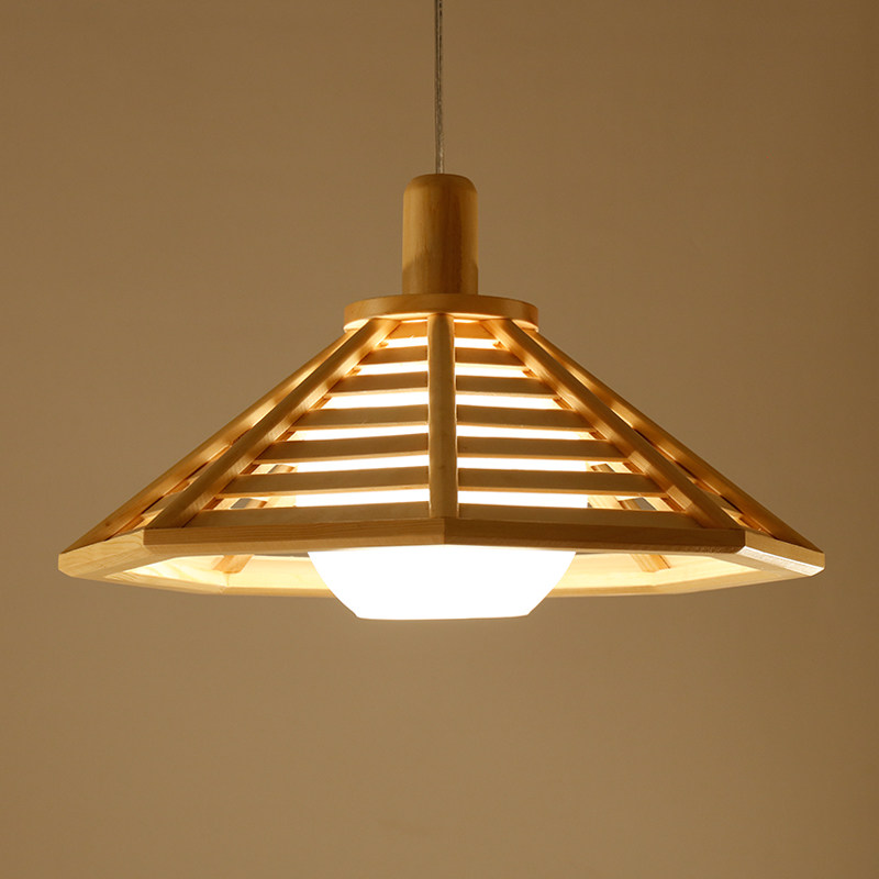 日式复古卧室灯中式木质吊灯创意餐厅灯具中古南瓜艺术灯已售23新品