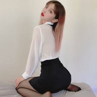 衬衫 性感秘书 职业装制服情趣ol骚办公室女老师play黑丝诱惑套装