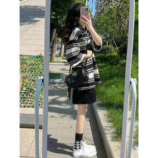 学院风短袖短裤休闲运动服套装女夏季学生韩版宽松显瘦跑步两件套