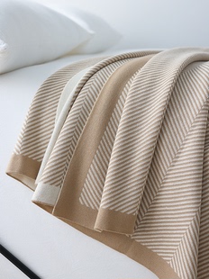 北欧简约风针织夏季午睡空调盖毯毛毯床尾巾搭毯新款线毯沙发毯