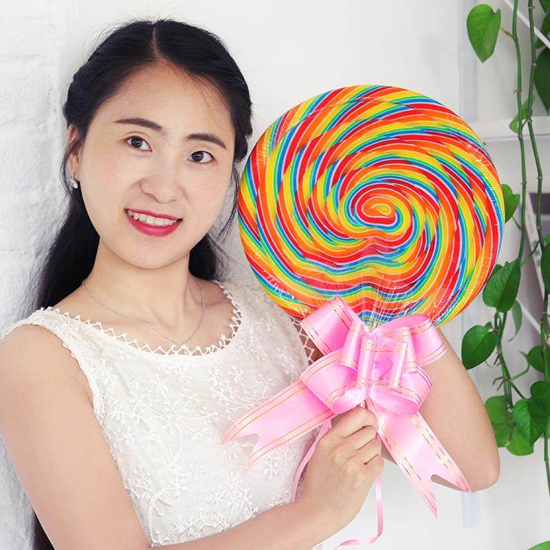 1000g巨型超大七彩棒棒糖礼盒装波板糖果生日礼物可爱创意高颜值_4