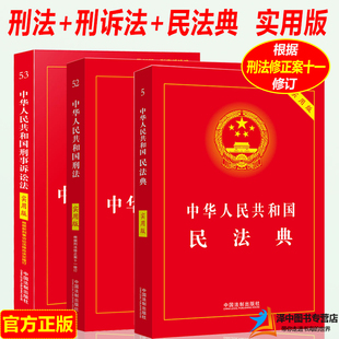 正版2024年版适用 刑法+刑事诉讼法+民法典实用版 2023中国刑法典新版中华人民共和国民法典法条法律法规书籍全套