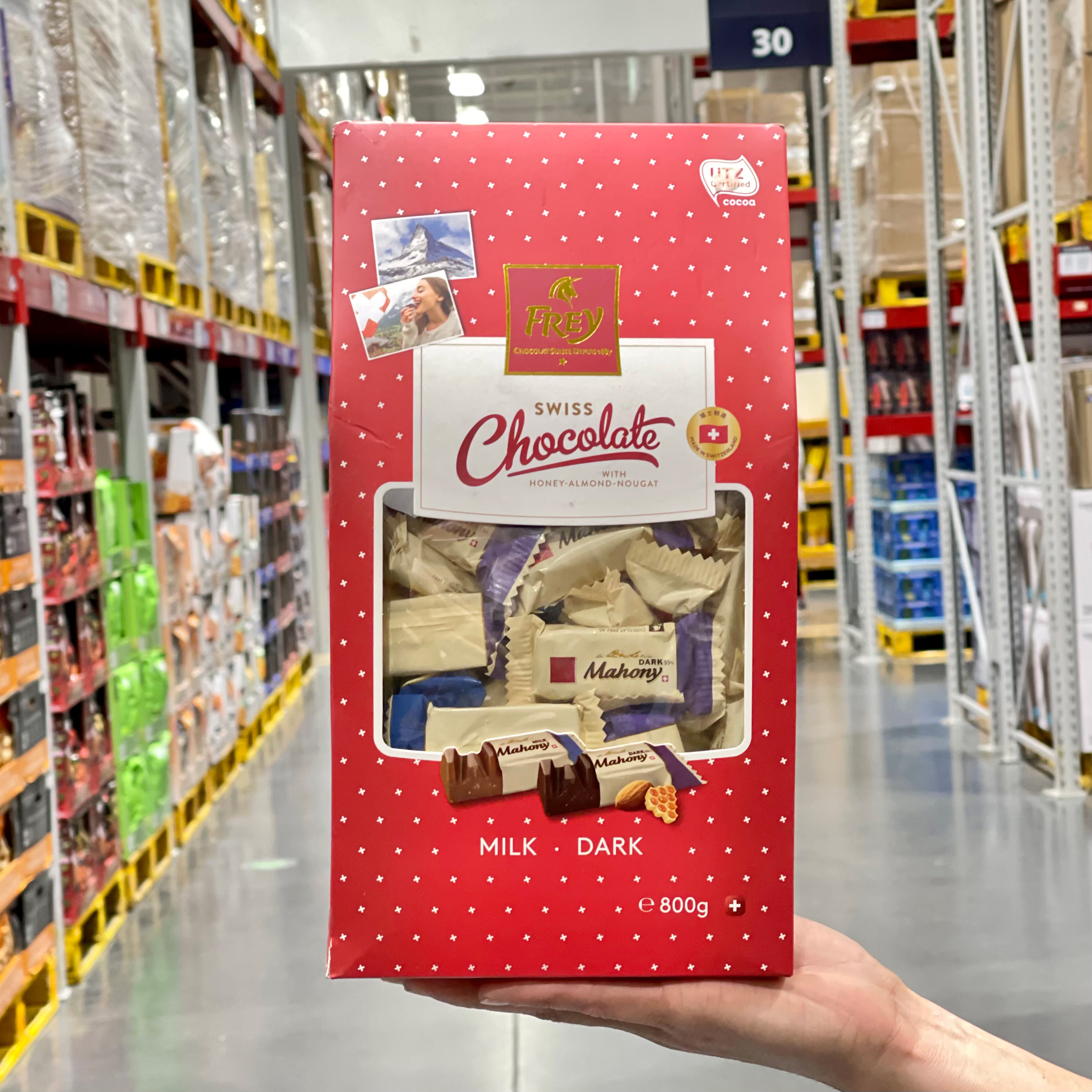 山姆代购frey飞瑞尔黑巧克力牛奶巧克力混合口味800g可可脂小零食