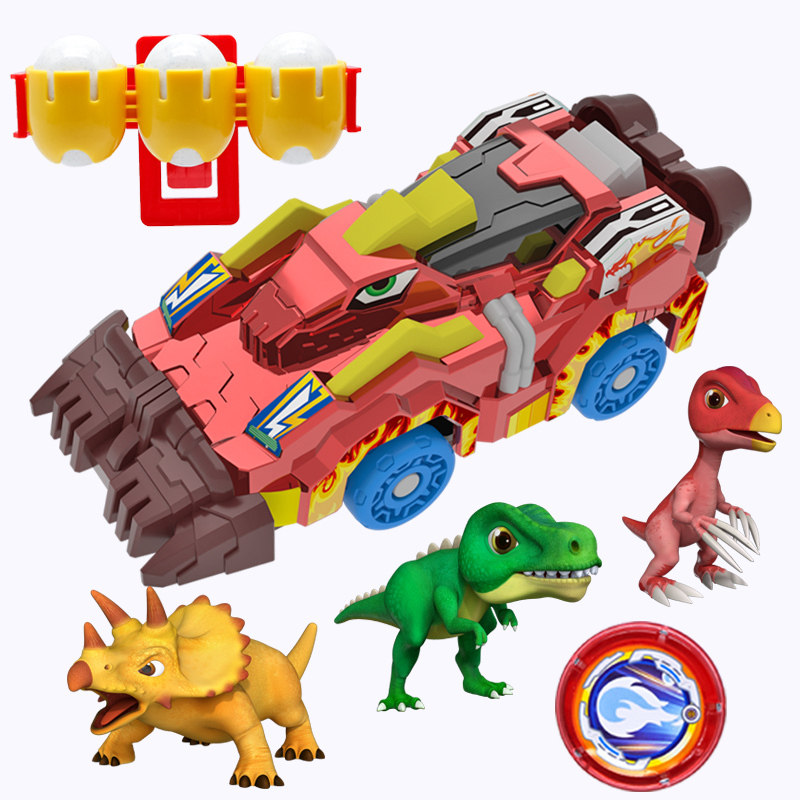 新心奇恐龙暴龙战车2第二季升级水晶版烈焰霸王龙变形玩具星际期