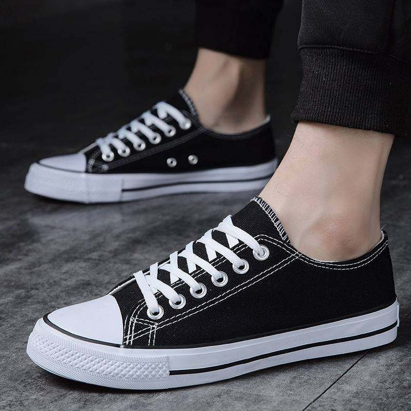 回力帆布鞋男低帮韩版潮流学生布鞋秋季休闲男生板鞋百搭情侣小白