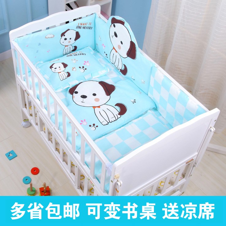 婴儿床白色实木床摇篮床宝宝床多功能儿童床 可变书桌 多省包邮在类目 尿片/洗护/喂哺/推车床, 童床/婴儿床/摇篮/餐椅, 婴儿床/儿童床中 - 来自Buy2taobao.com提供专业的淘宝代购服务