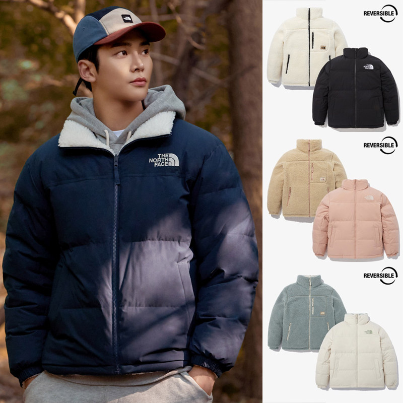 韩国代购the north face/北面22冬男女两面穿鹅绒羽绒服nj1dn77