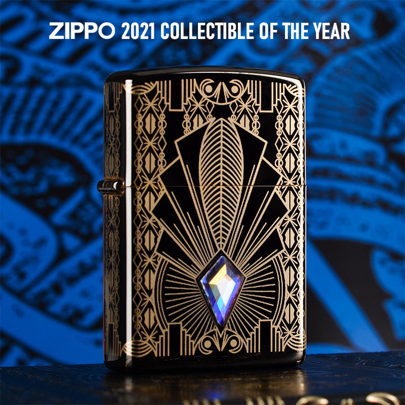 正品zippo之宝打火机煤油防风2021年度机施华洛世奇水晶限量版男