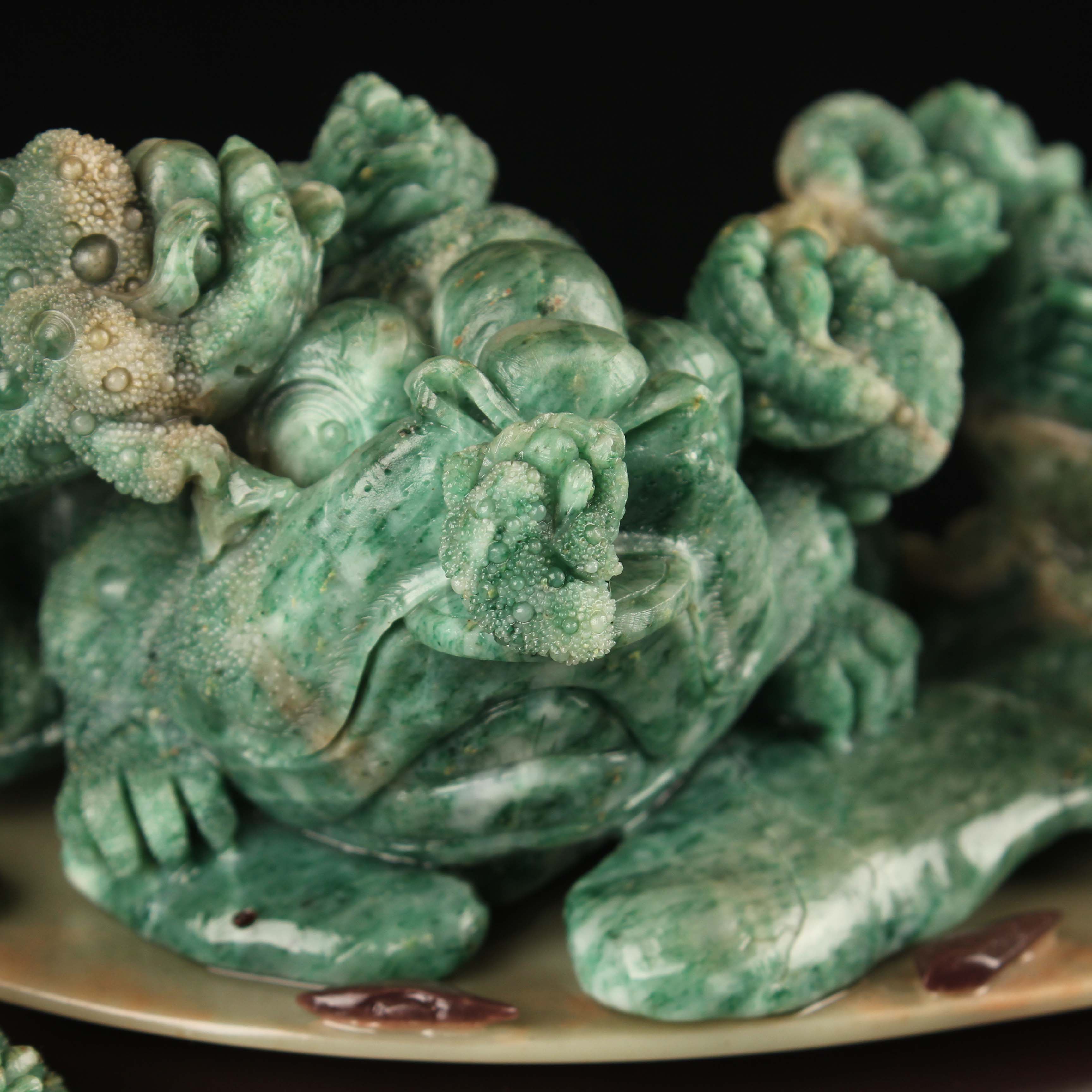 【即刻拍】镇平玉雕馆 独山玉金蟾摆件 1600g