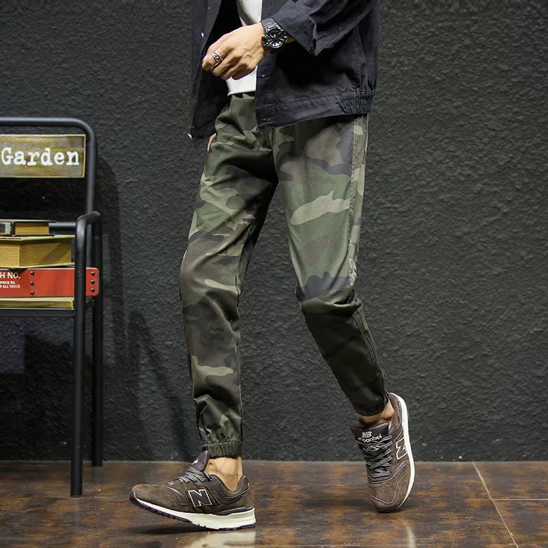 夏季新款裤子男士潮牌迷彩工装裤运动束脚九分裤宽松百搭休闲长裤|ruв категории Мужская одежда, брюки - от Buy2taobao.com для оказания профессиональной услуги покупки агента Taobao
