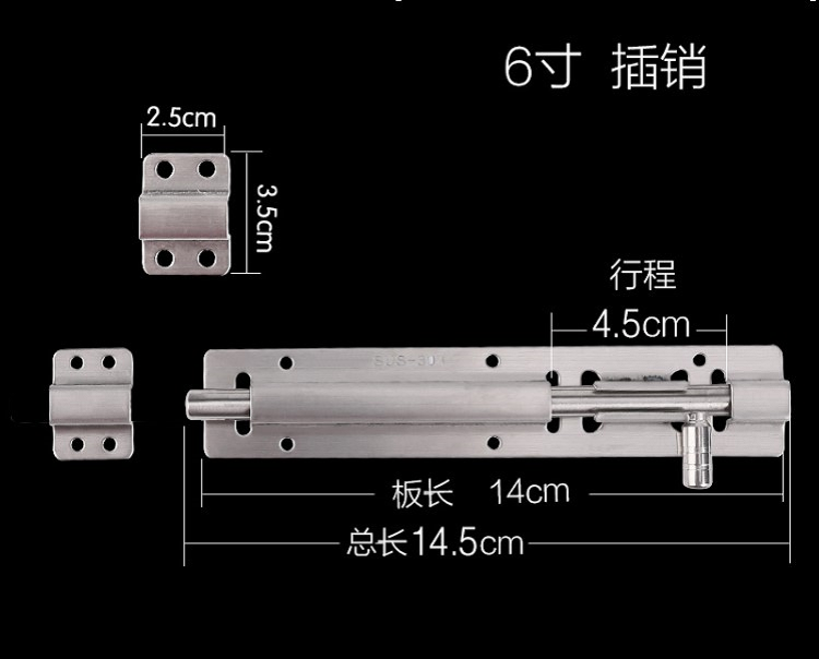 XL thickening 304 Stainless steel Pin Bolt Door buckle Theft prevention old-fashioned Ming Zhuang about Padlock Latchin the Basic building materials , Home Hardware , Bolt , Ming bolt category - from Buy2taobao.com to provide professional Taobao agent buy service