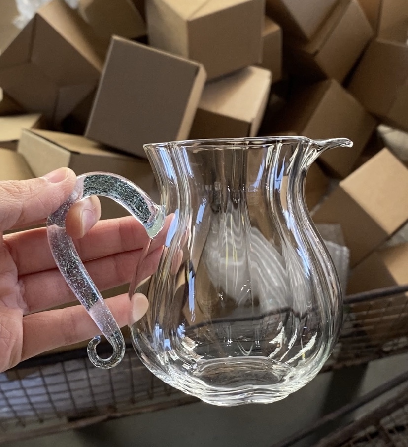 玻璃洛神公道杯家用专用茶具公杯高级耐高温透明耐热茶海分茶器