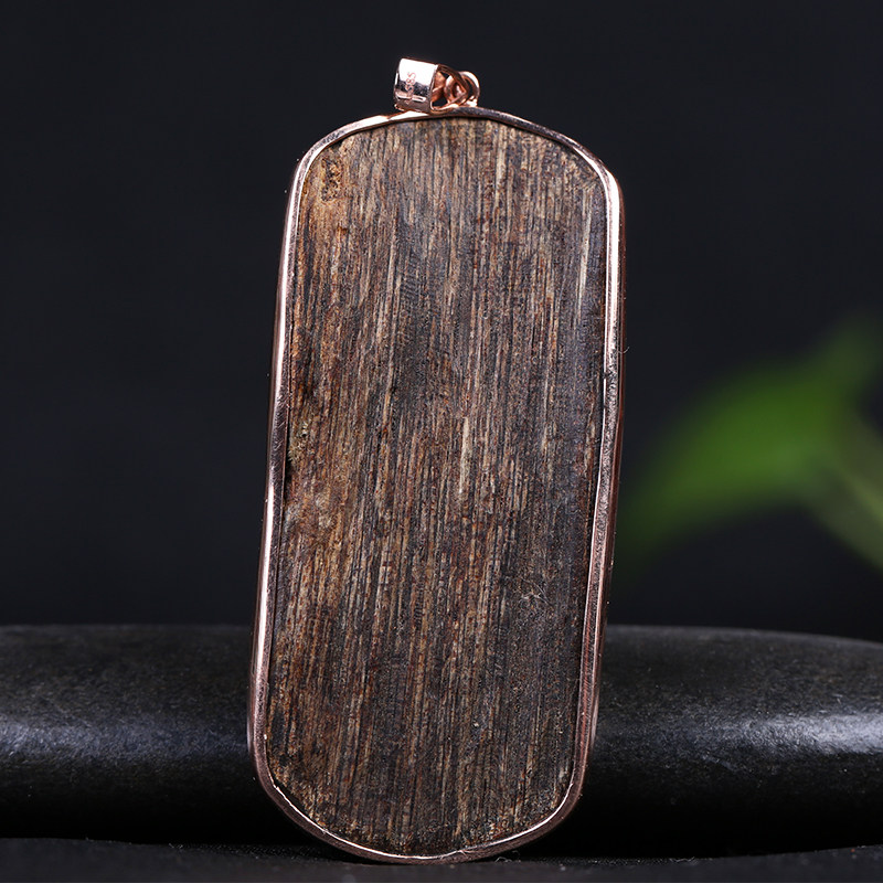 【源头好货】沉水沉香包金工艺《出入平安》挂坠9.5g含配饰