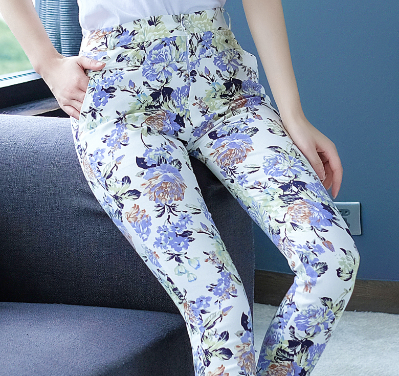 花裤子女潮印花