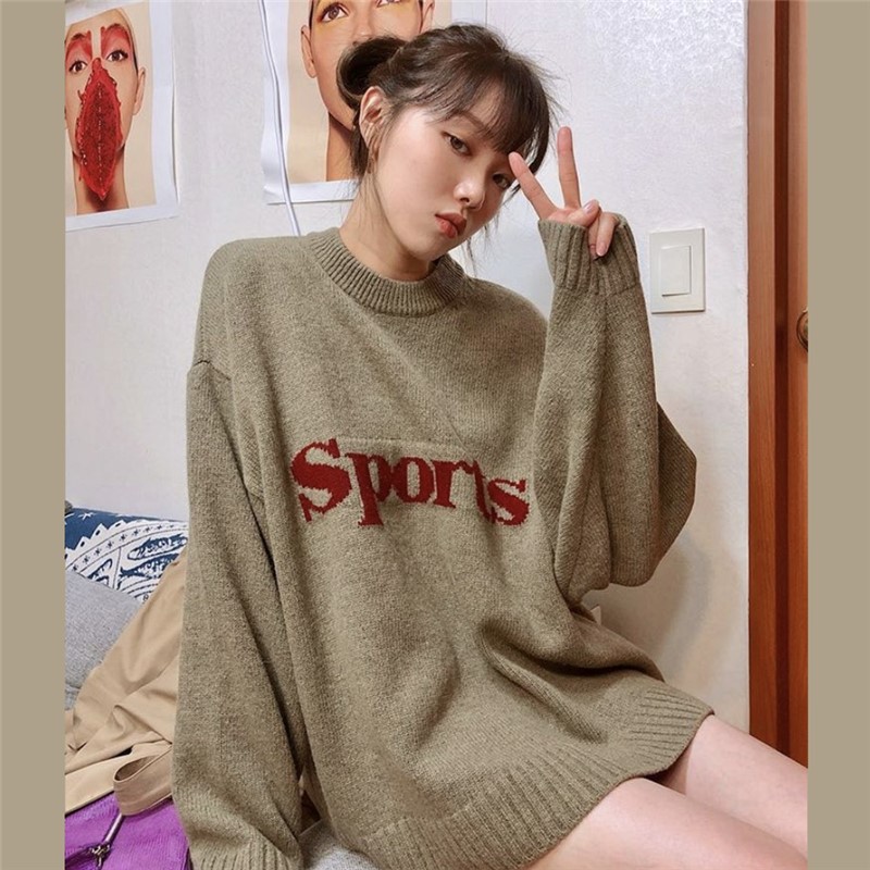 chancechance韩国潮牌李圣经同款Sports宽松针织衫套头毛衣慵懒风在类目 女装/女士精品, 毛衣中 - 来自Buy2taobao.com提供专业的淘宝代购服务