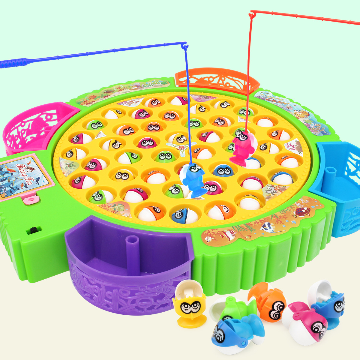 1-2-3歲小孩子男孩女寶寶女孩益智男童4-5嬰兒童釣魚玩具磁性電動