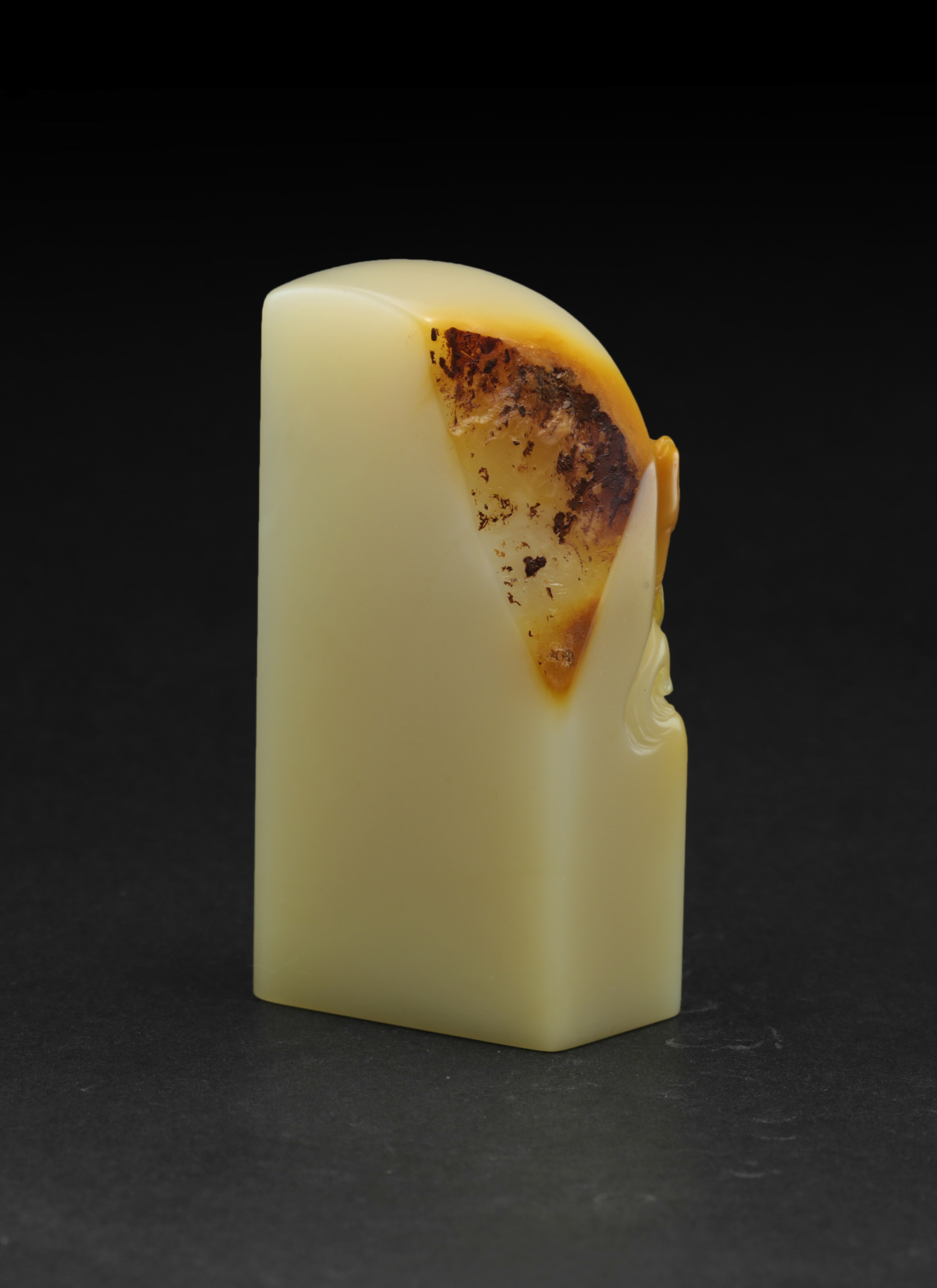 绝当 寿山石黄白俏色汶洋双鱼座年年有余印章