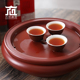 黄甲荣潮州传统手拉朱泥茶盘纯手工茶船家用壶承干泡茶海工夫茶池