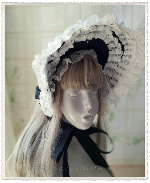 lolita之梦常规蕾丝bonnetbnt奈特帽子洛丽塔配饰