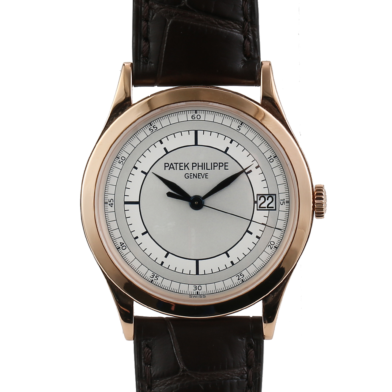 [9.5新]百达翡丽男款古典系列轨道面玫瑰金腕表