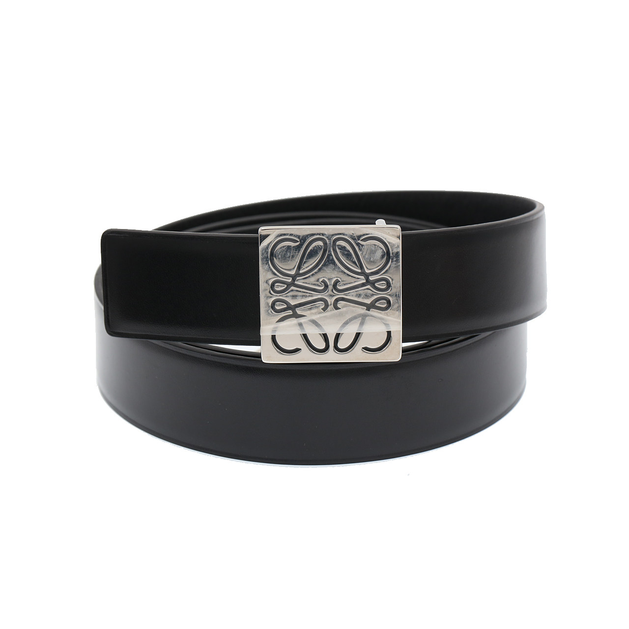 [9.9新]罗意威loewe男士窄版银头腰带100