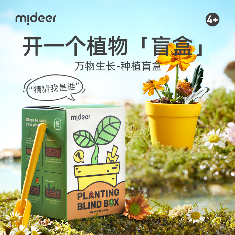 mideer弥鹿阳光房种植儿童盲盒科学小实验套装植物生长观察盒玩具