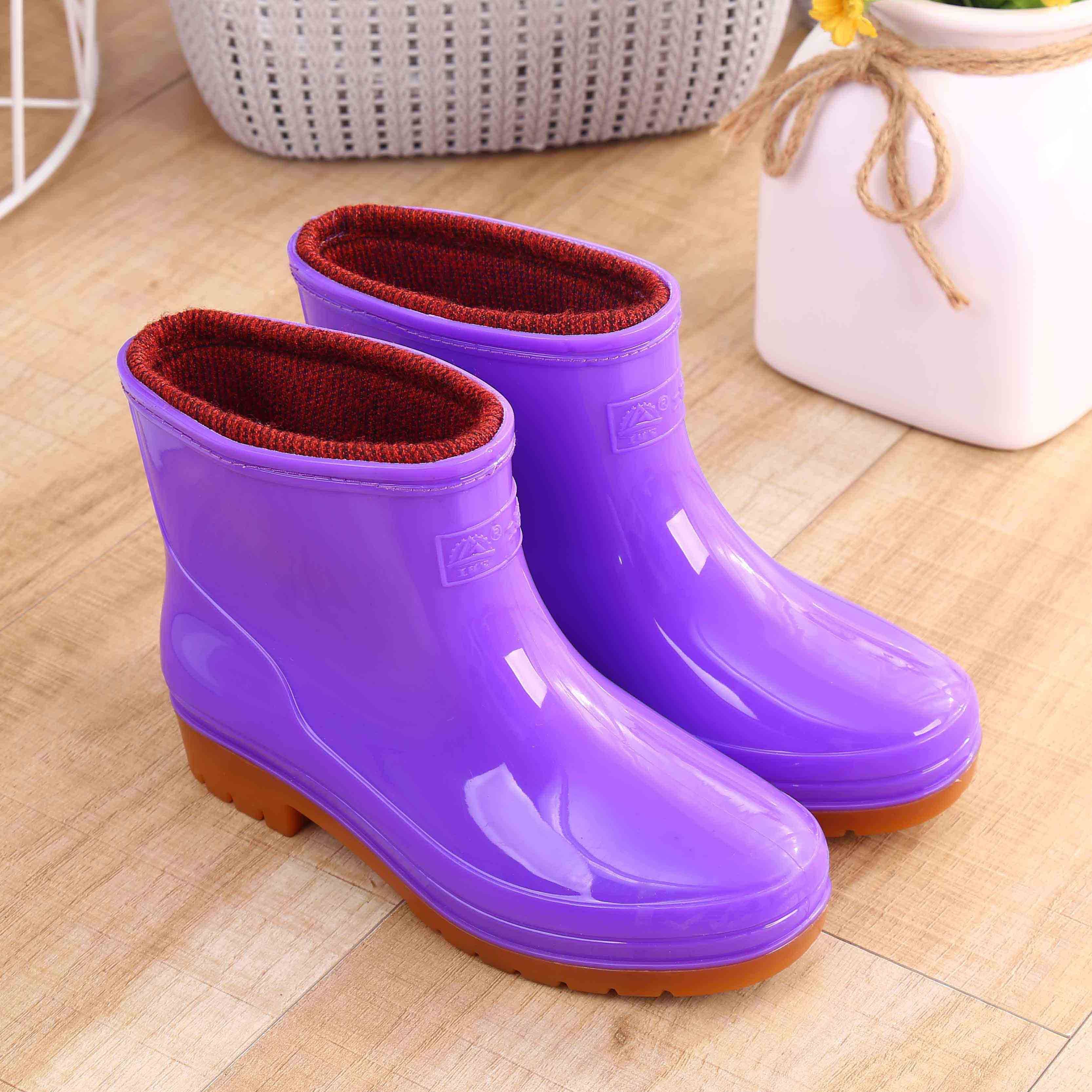 棉水鞋潮已售4新品淘宝￥35折后价￥23回力雨鞋女加绒低帮水鞋女士加