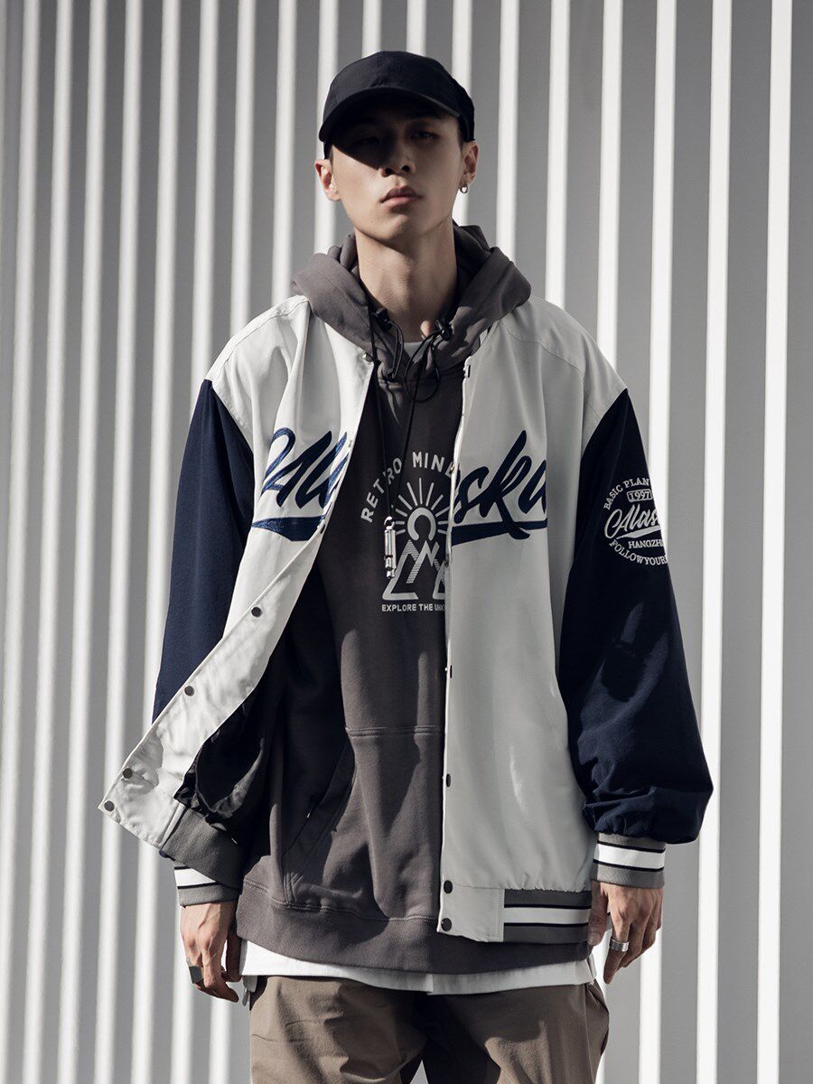 七号宇宙原创棒球服外套男ins潮早春外套2022新款男士男生夹克潮