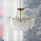 洛西可 法式宫廷玻璃吊灯 复古美式轻奢餐厅卧室客厅珍珠水晶灯具