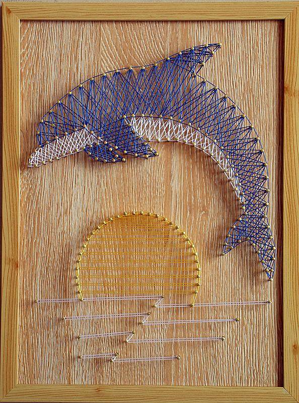 特价钉子毛线画diy 手工制作