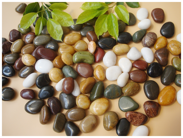 天然雨花石鹅卵石头养花彩小石子乌龟鱼缸盆景铺底沙石布造景装饰