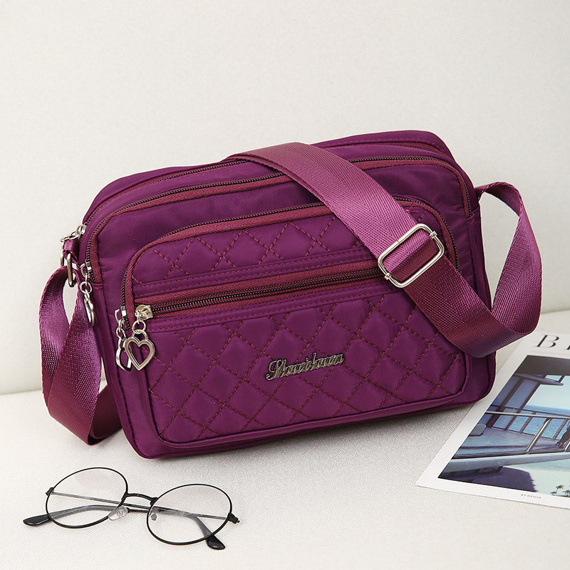 斜挎包女包轻便防水尼龙包单肩布包女士跨包中老年斜背包牛津布包