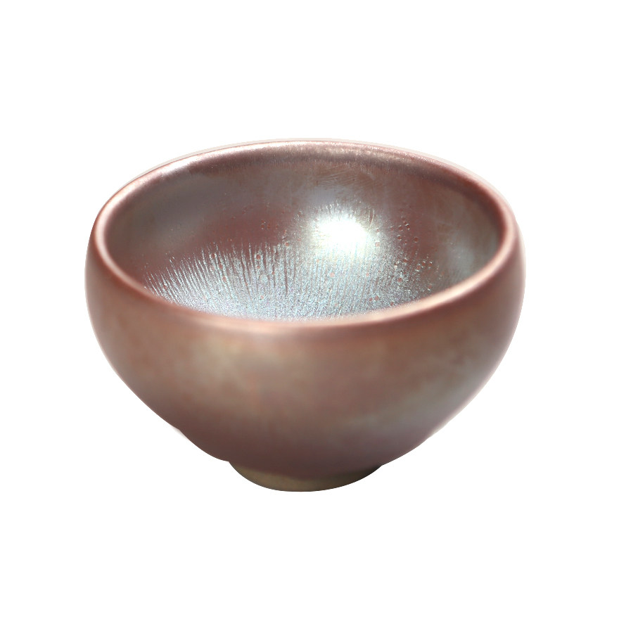 建盏烧制技艺工匠师 范国生 《紫气东来》 口径8.0cm