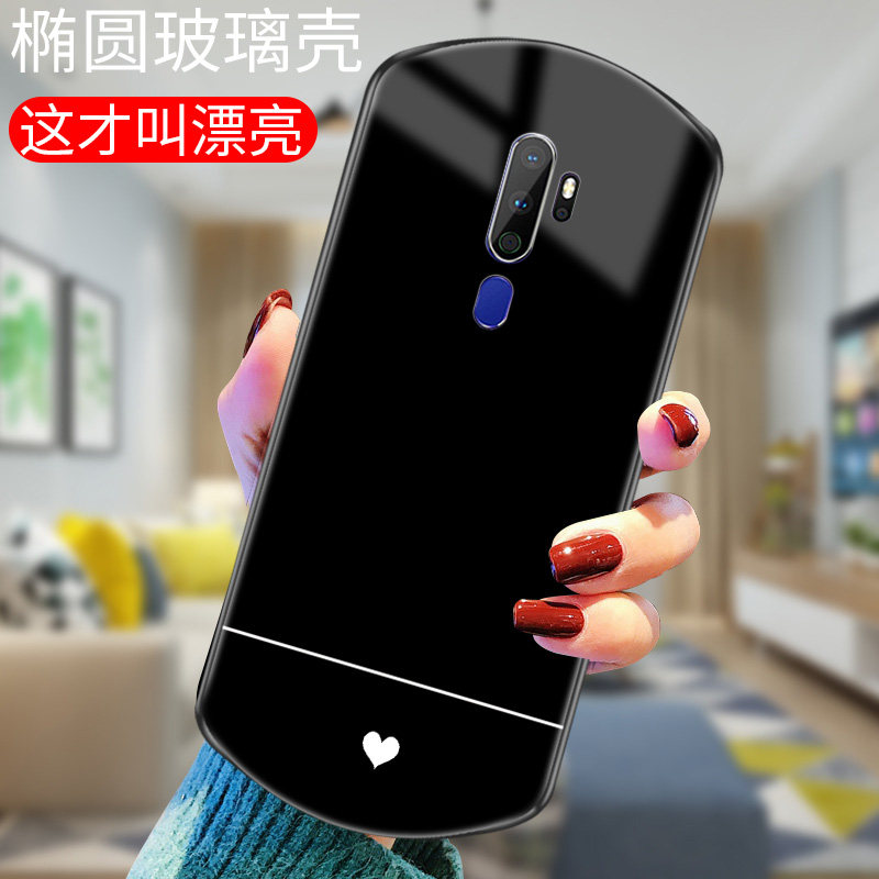 oppoa8手机壳0pp0a9时尚日韩弧形玻璃保护套oppo a9x个性潮男女外壳