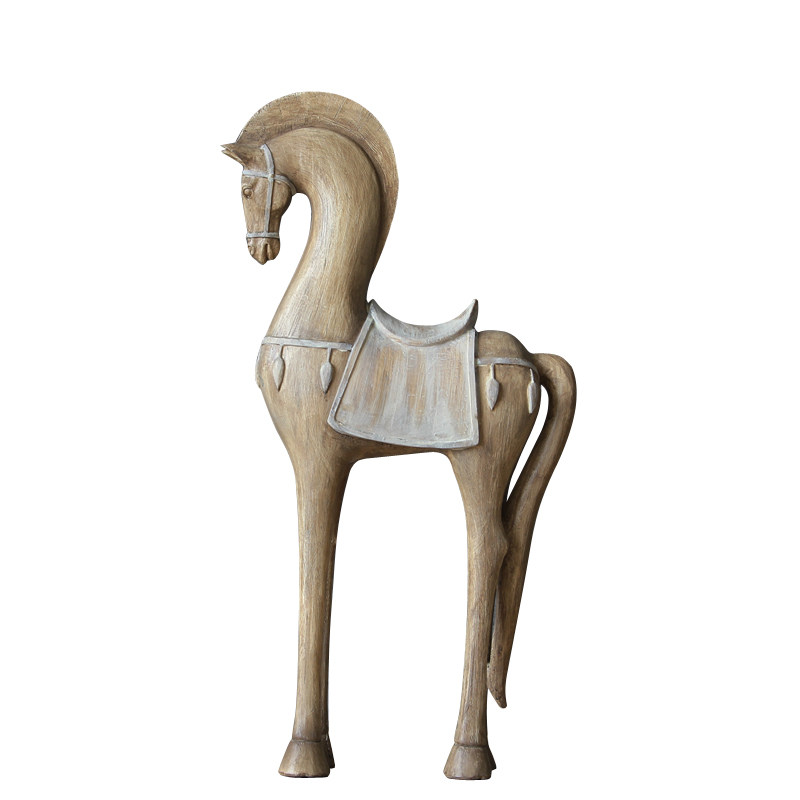 美式乡村尼古拉复古抽象马仿旧雕塑法式田园高级桌面摆件现代工艺