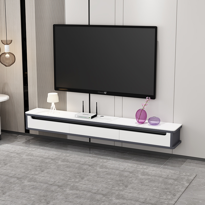 大理石轻奢小户型客厅墙柜电视柜