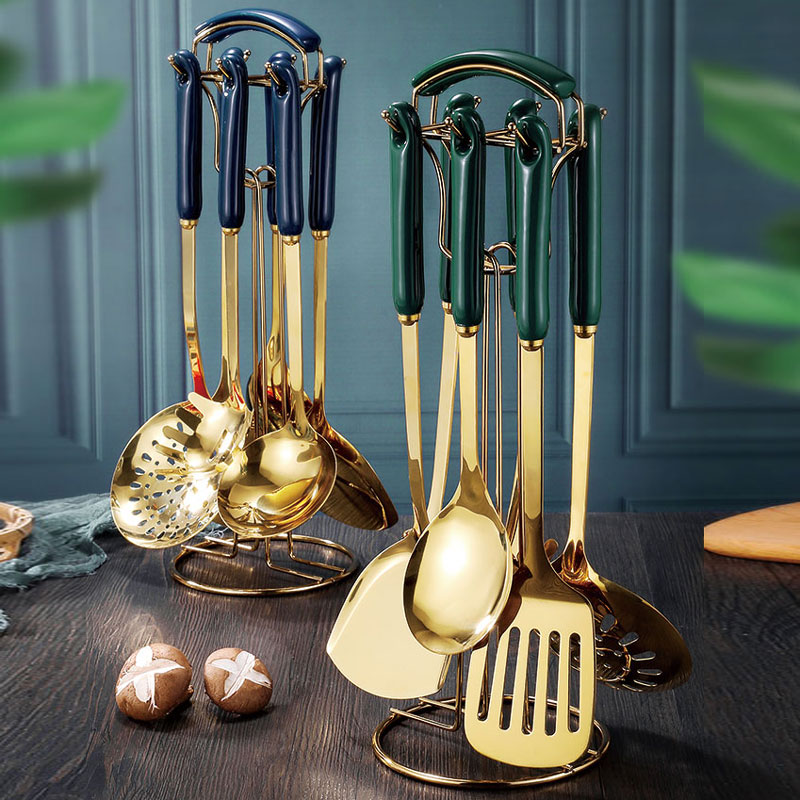 Northern Europe Kitchenware Emerald ceramics Anti scald Handle kitchen full set Shovel spoon Cooking Spoon Spatula suitin the Kitchen/Cooking utensils , Cooking utensils , Cooking spoon shovel , Full scoop shovel category - from Buy2taobao.com to provide professional Taobao agent buy service
