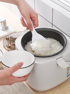 不粘饭勺可立式日式家用盛饭电饭煲不沾米饭电饭锅塑料大打饭勺子