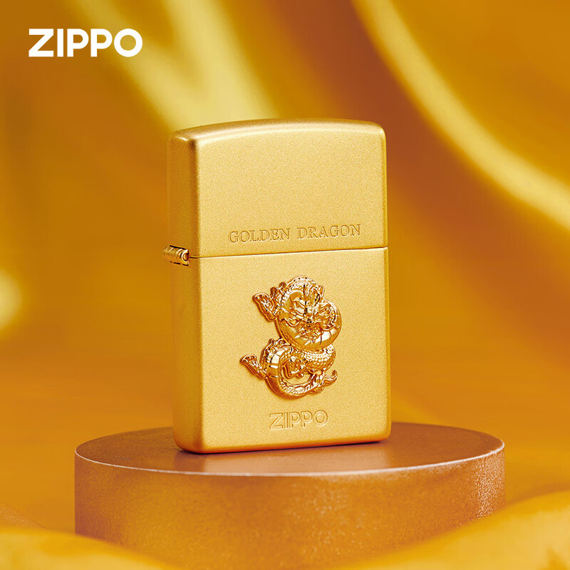 zippo打火机正版 之宝官方正品 贴章福运金龙送男友新年礼物520